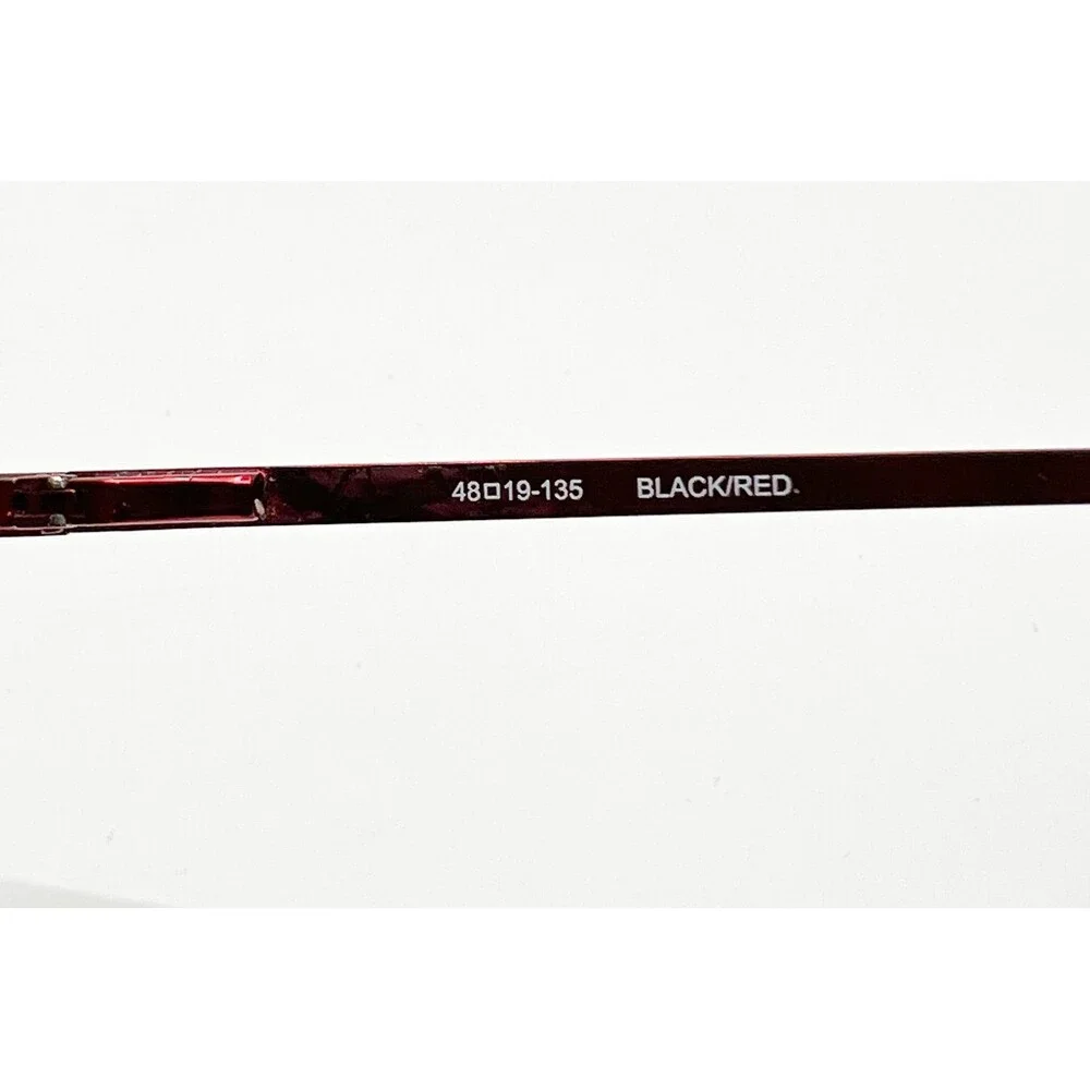 Karen Kane Eyeglasses Womens Black Red Durian Round Full Rim Frames 48-19-135